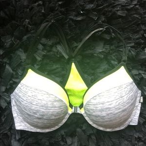 34DD Pink Front clasp push up Bra